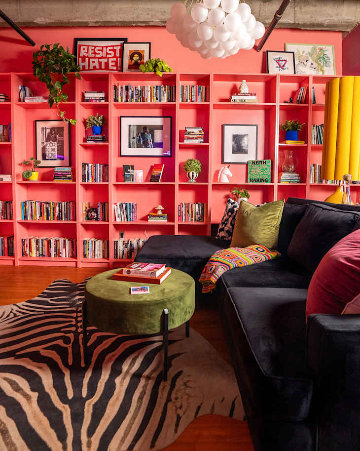 This Pink Living Room Makeover Uses the Best IKEA Hack Apartment Therapy